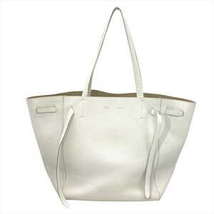 Celine Cabas Phantom Small Tote Bag in White Leather for Women